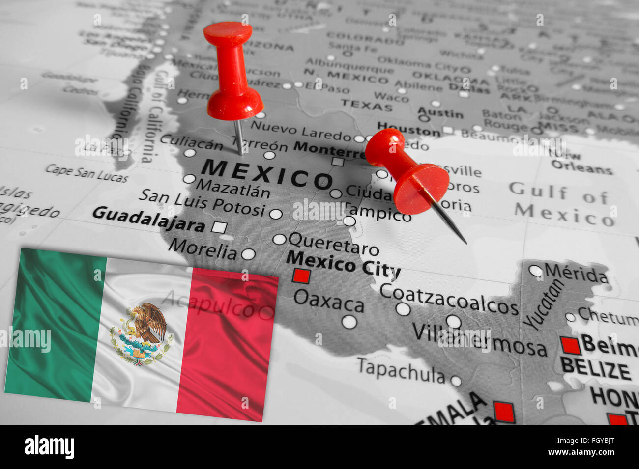 Map of mexico hi-res stock photography and images - Alamy