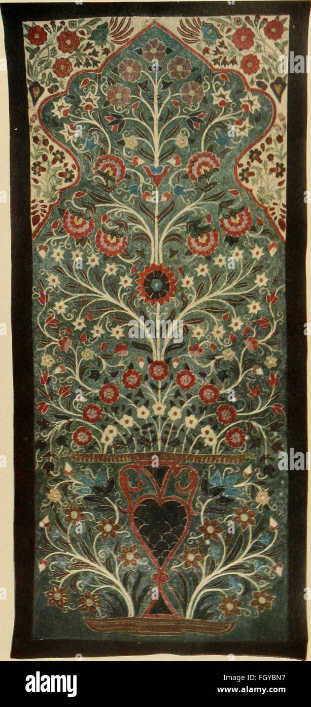Decorative textiles; an illustrated book on coverings for furniture, walls and floors, including damasks, brocades and velvets, tapestries, laces, embroideries, chintzes, cretonnes, drapery and Stock Photo