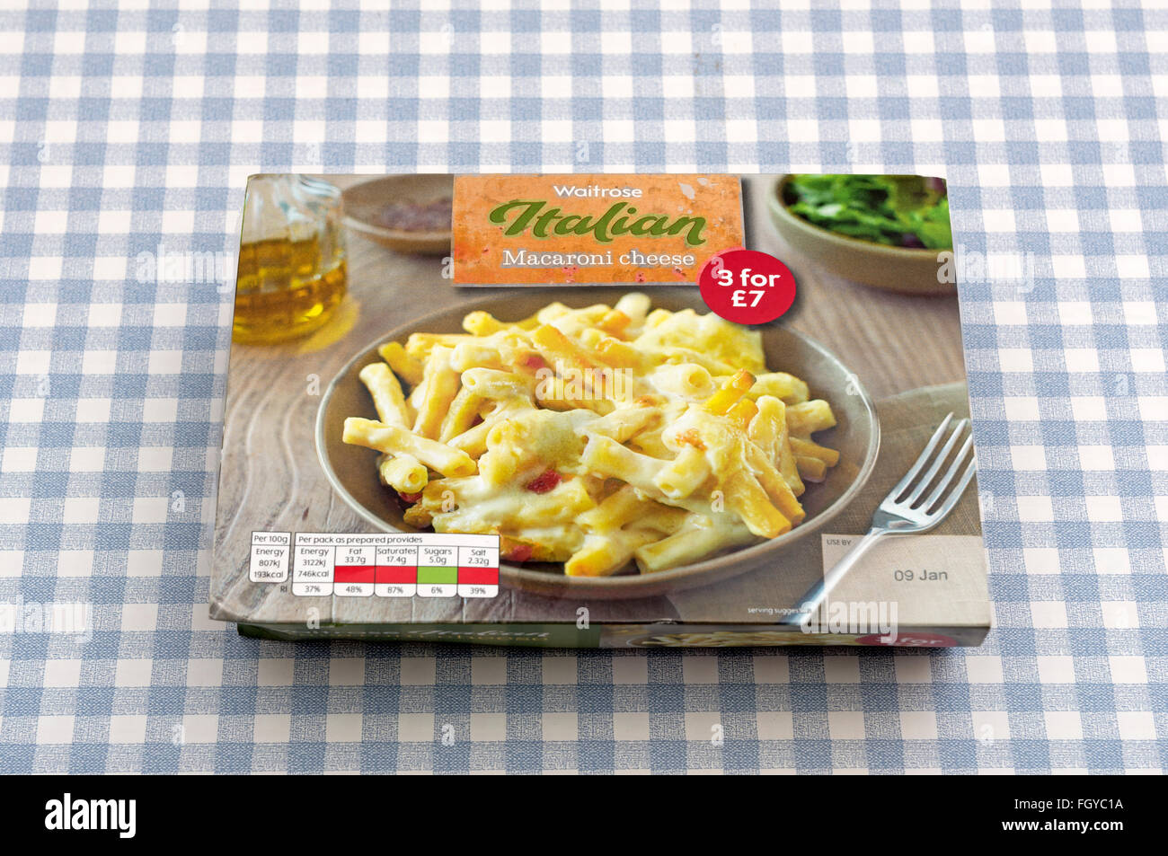 Waitrose Italian Macaroni cheese ready meal Stock Photo