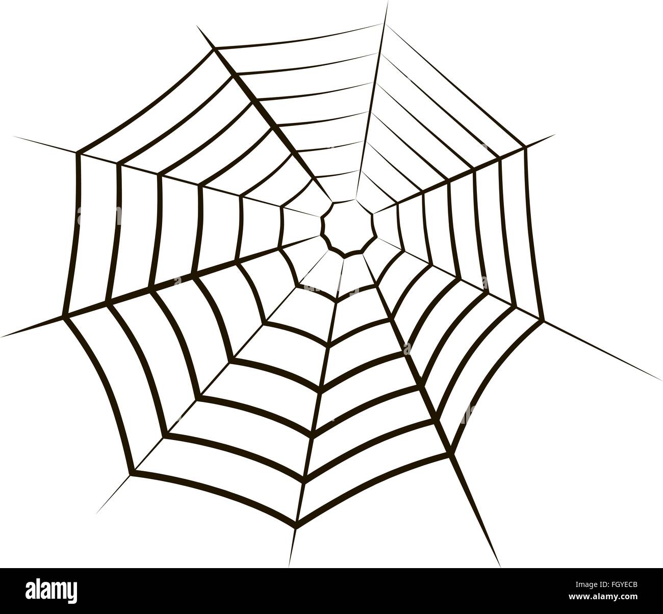 Symmetrical spider web icon, outline style Stock Vector Image & Art - Alamy