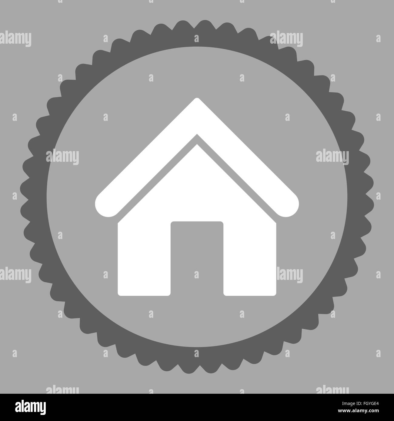 Home flat dark gray and white colors round stamp icon Stock Photo - Alamy