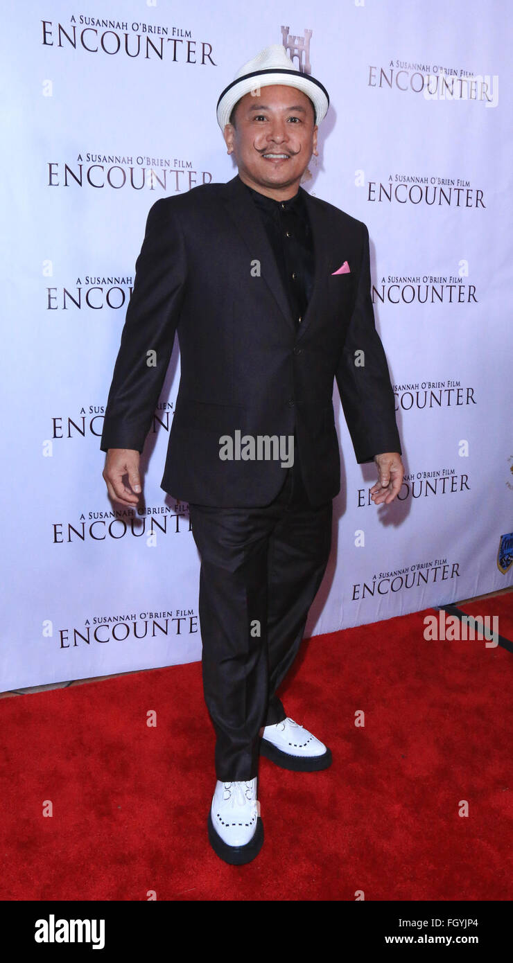 Los Angeles premiere of 'Encounter' held at Raleigh Studios Charles Chaplin Theater - Arrivals  Featuring: Kimo Keoke Where: Los Angeles, California, United States When: 20 Jan 2016 Stock Photo