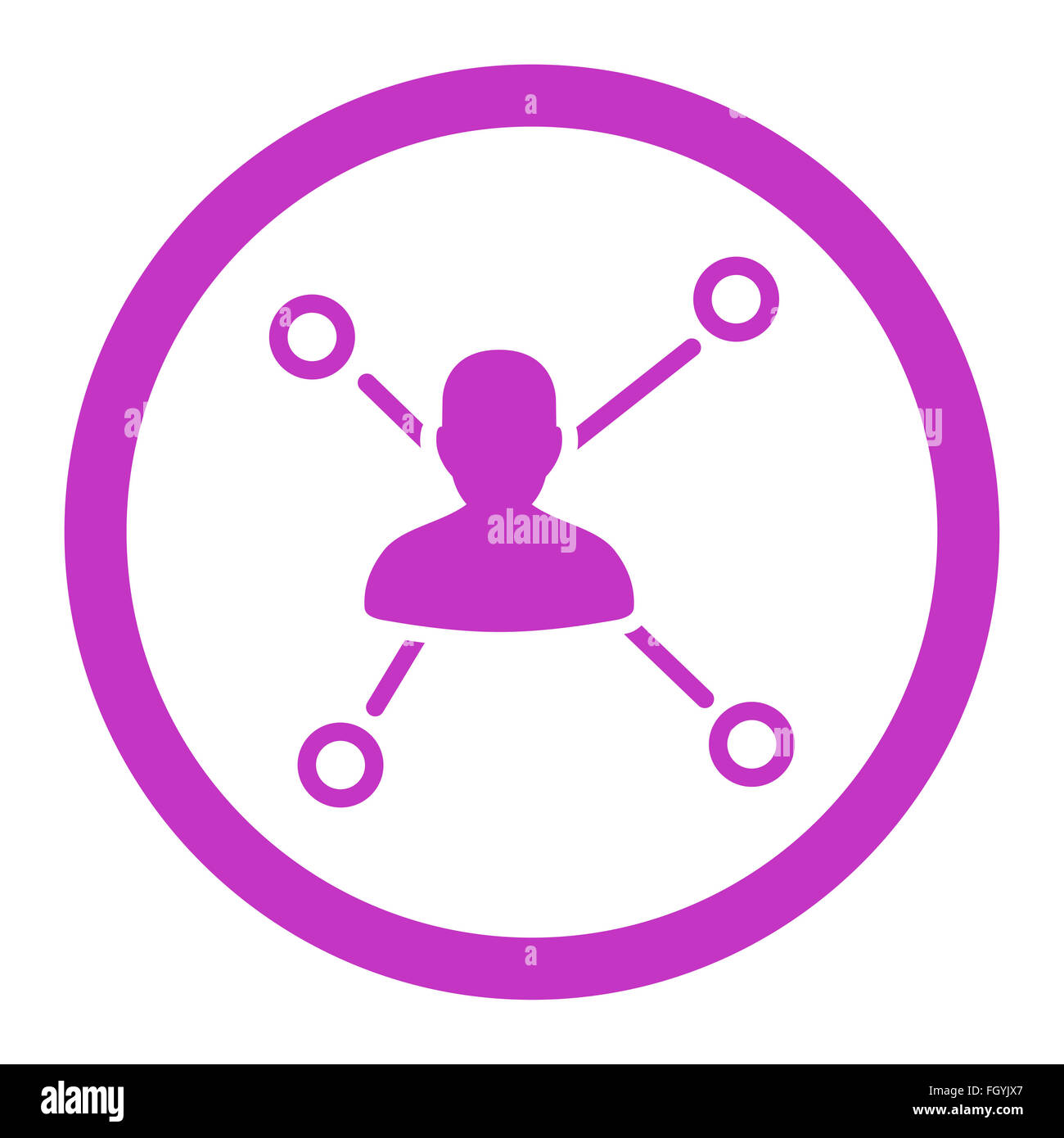 Relations flat violet color rounded vector icon Stock Photo - Alamy