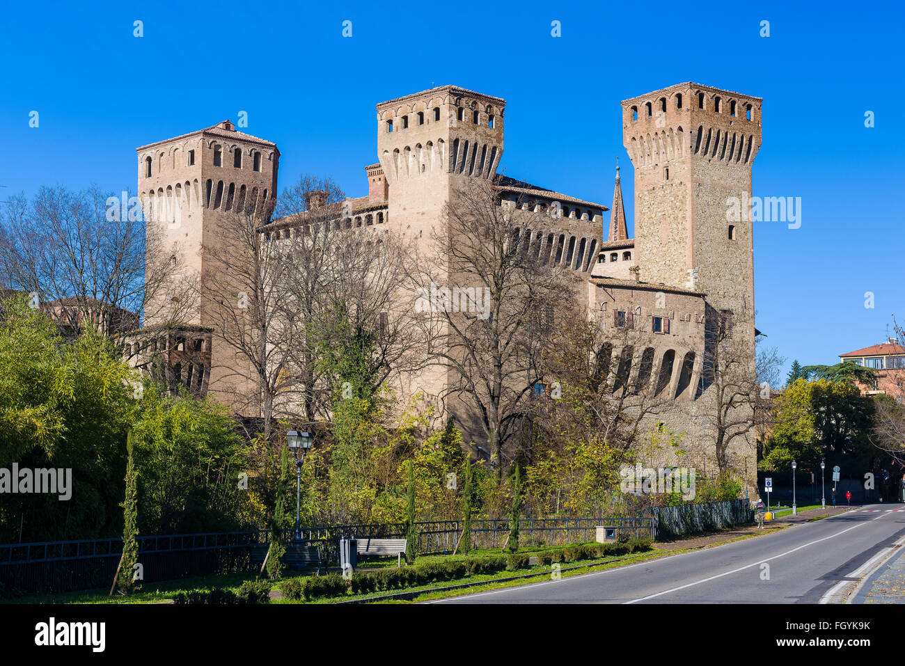 Ancient medieval castle situated in Vignola, near Stock Photo