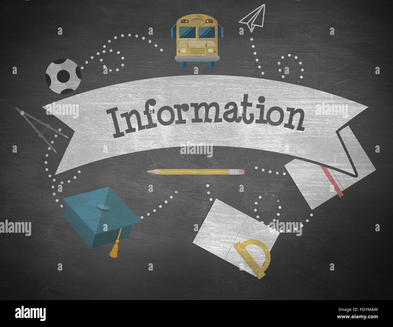 Information against black background Stock Photo - Alamy