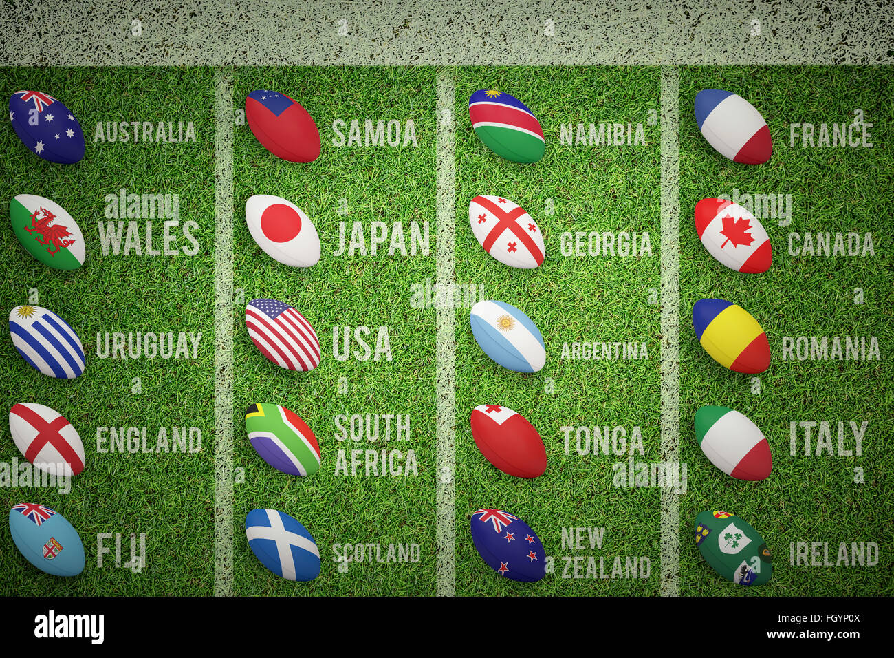 Composite image of rugby world cup pools Stock Photo Alamy