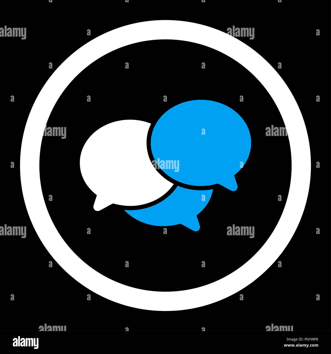Webinar flat blue and white colors rounded vector icon Stock Photo - Alamy