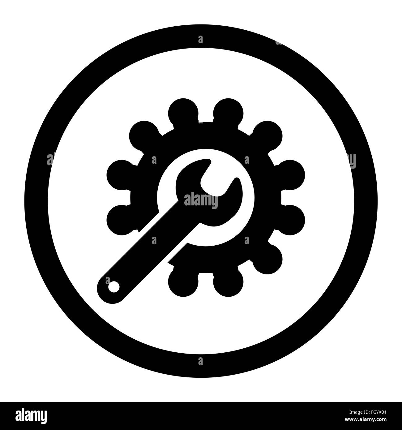 Customization flat black color rounded vector icon Stock Photo - Alamy