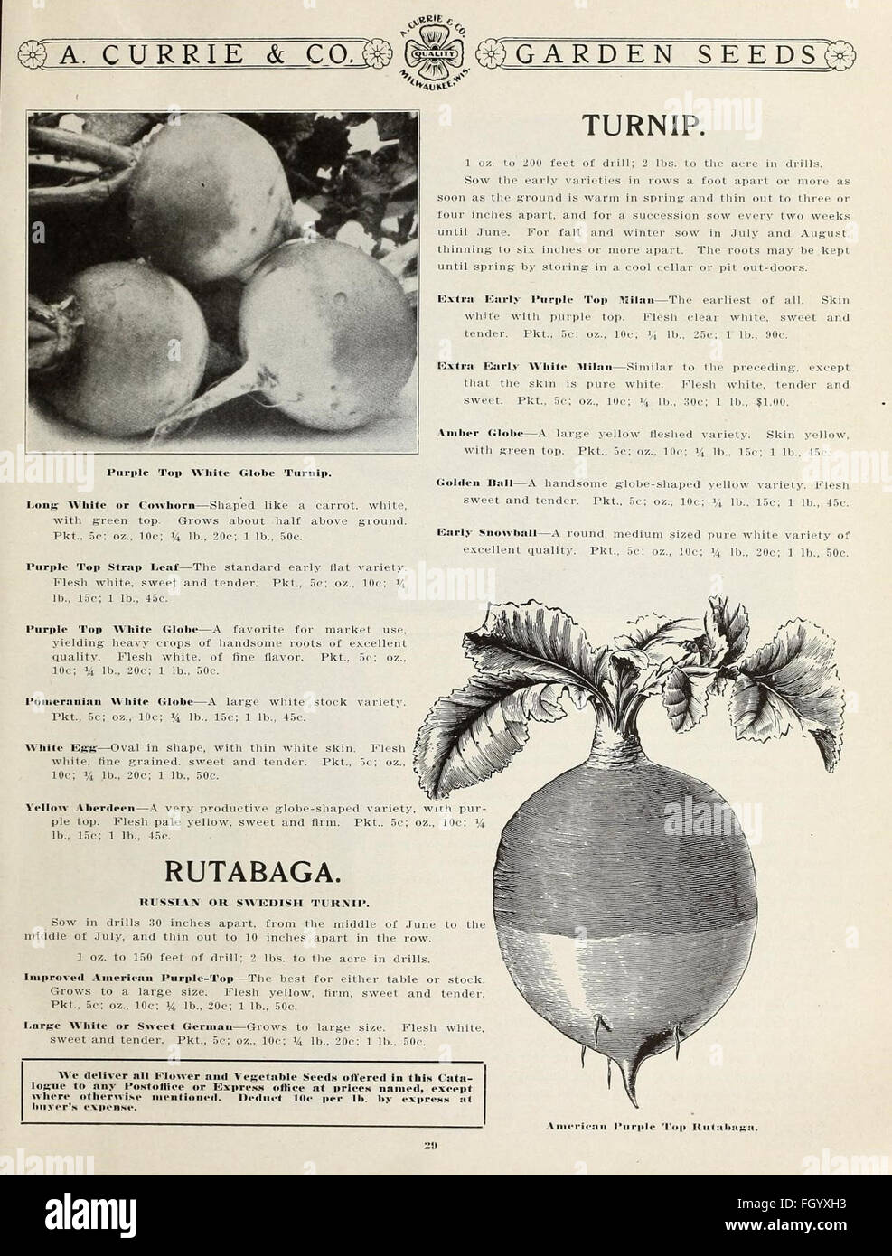 A comprehensive catalog of seeds for both garden and farm use