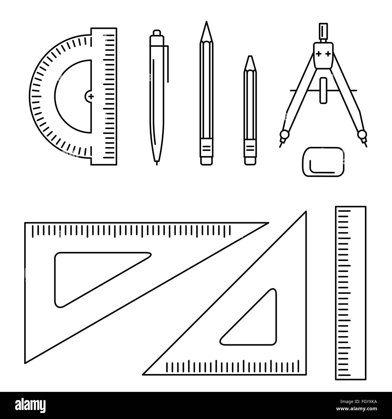 https://c8.alamy.com/comp/FGYXKA/vector-drawing-instrument-FGYXKA.jpg