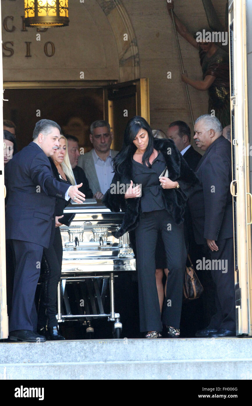 New York, USA. 21st Feb, 2016. Funeral for Angela '' Big Ang '' Raiola