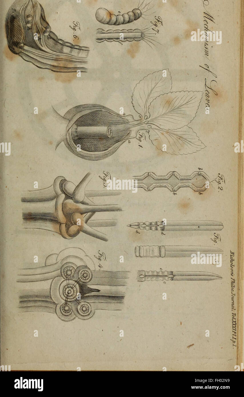 Journal of Natural Philosophy, Chemistry and the Arts (1812 Stock Photo
