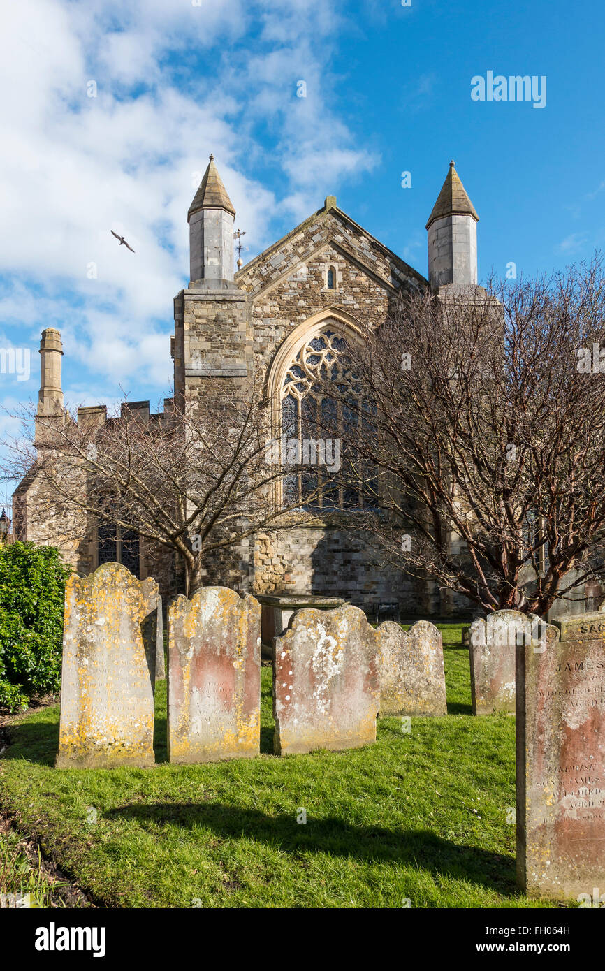 Parish Church St Mary the Virgin Rye East Sussex UK  Rear View Stock Photo
