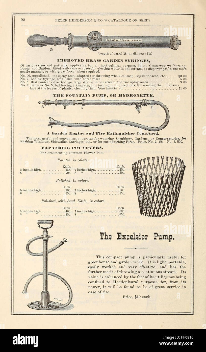 Illustration vintage historic old seed catalogue hires stock