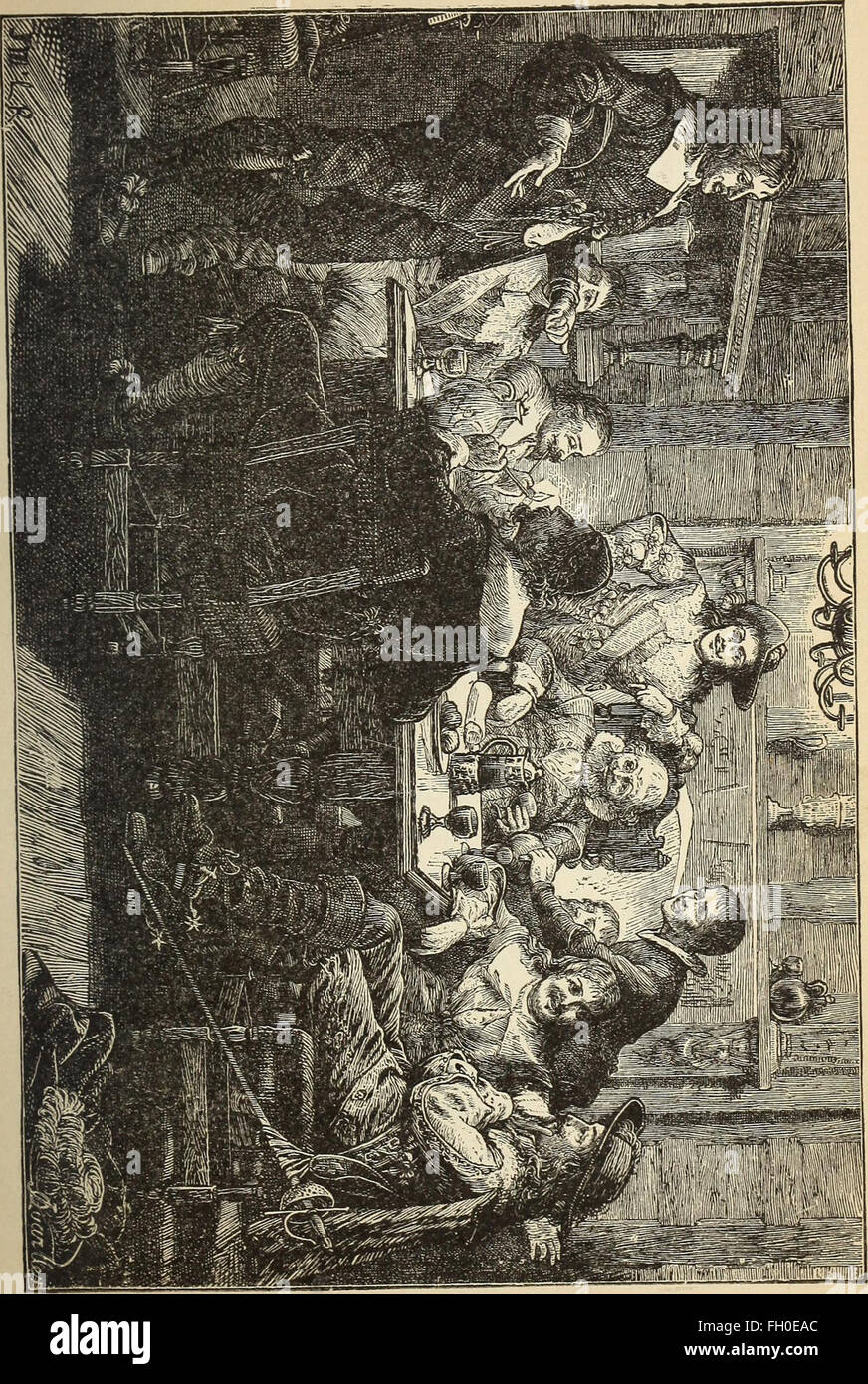 This 1879 edition of 'The Story of English Literature for Young Readers' is an illustrated book that introduces young audiences to key figures and works in English literary history. Stock Photo