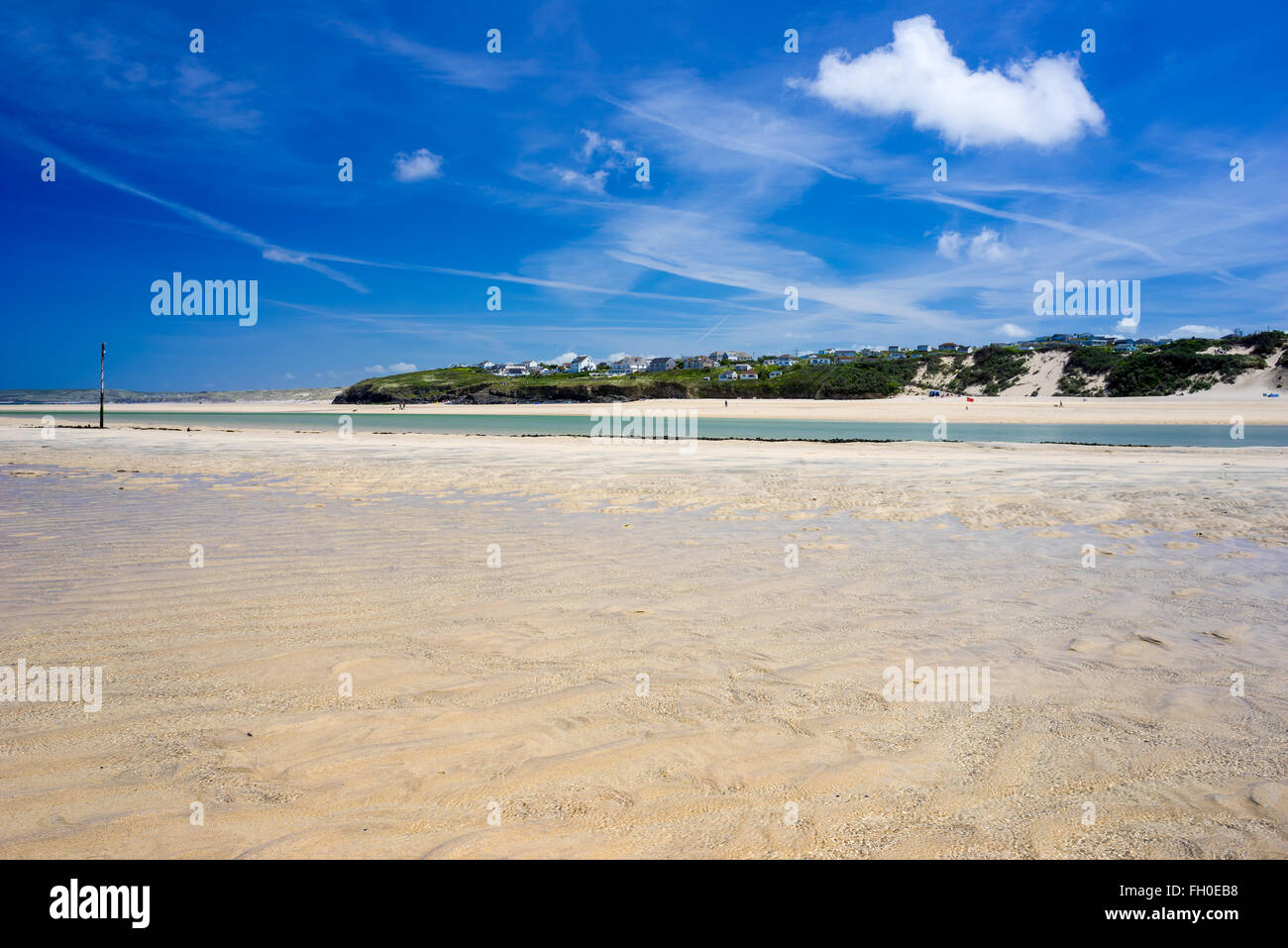 The beautiful Porthkidney Sands Beach near Lelant in St Ives Bay