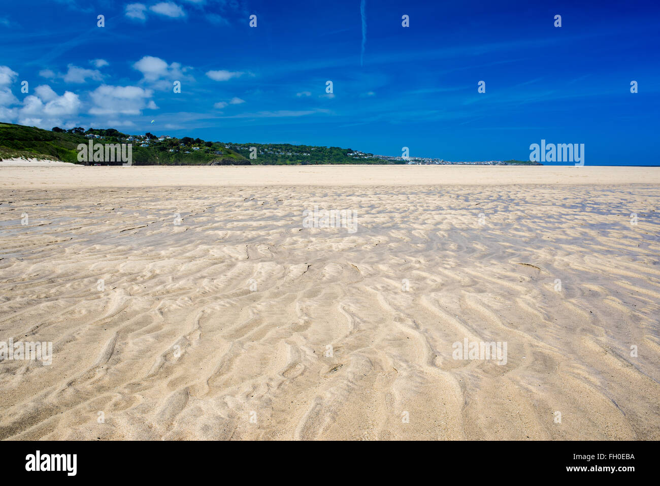 The beautiful Porthkidney Sands Beach near Lelant in St Ives Bay