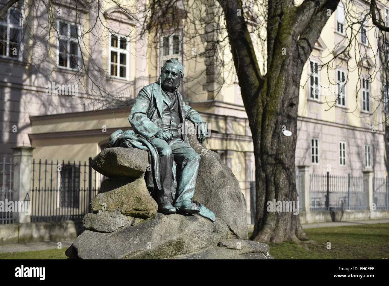 Adalbert Stifter monument, Linz, Austria Stock Photo