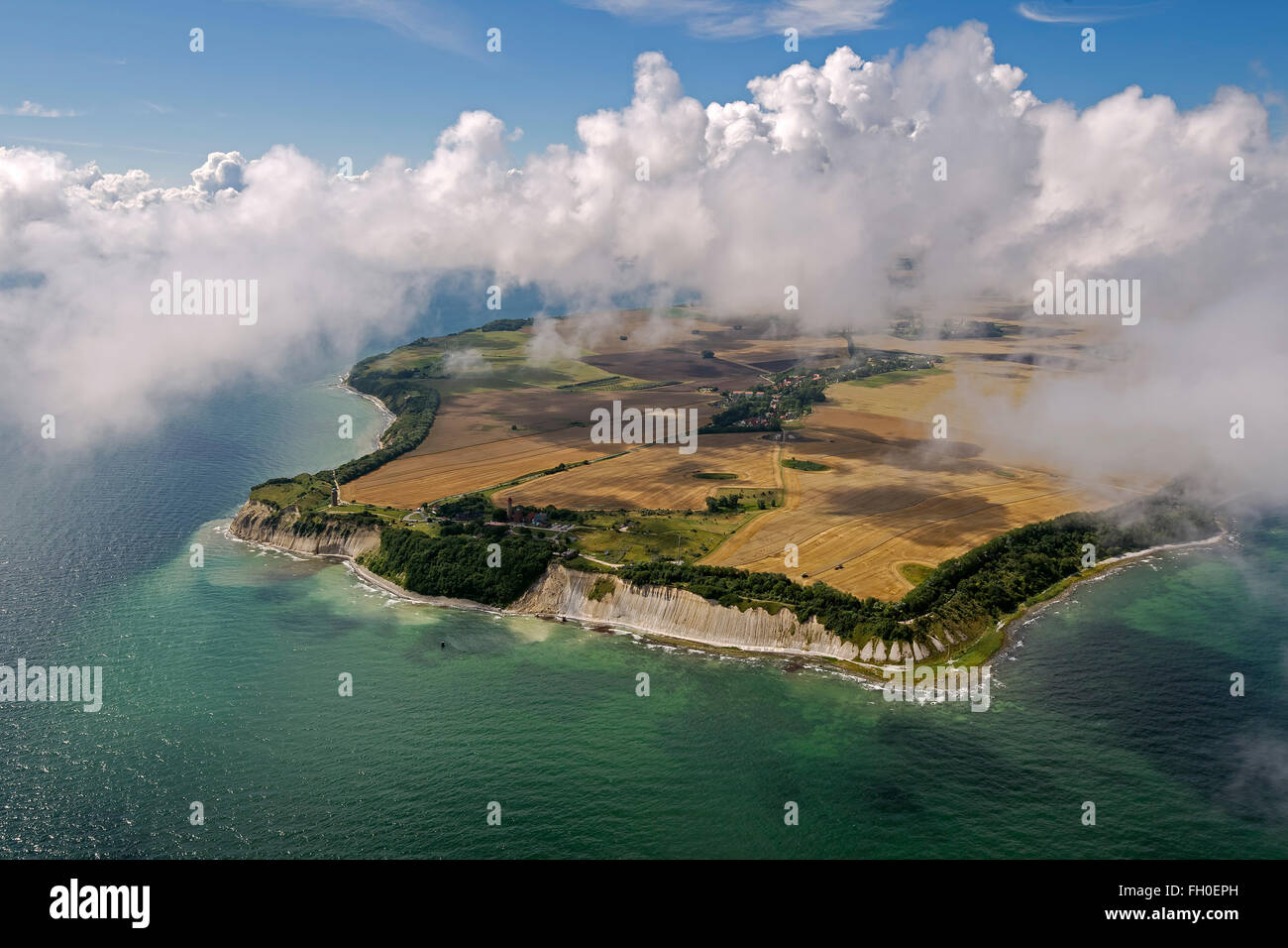 Aerial view, Kap Arkona, Wittow, Lighthouse, Schinkelturm