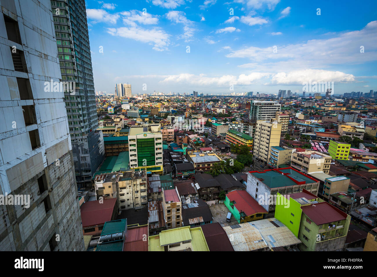 View of buildings in Sampaloc, in Manila, The Philippines Stock Photo