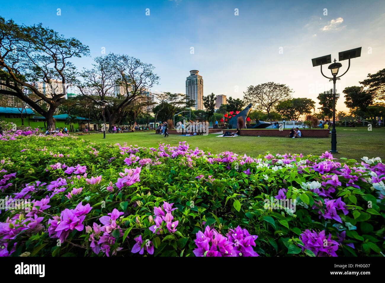 Gardens at Rizal Park, in Ermita, Manila, The Philippines Stock Photo