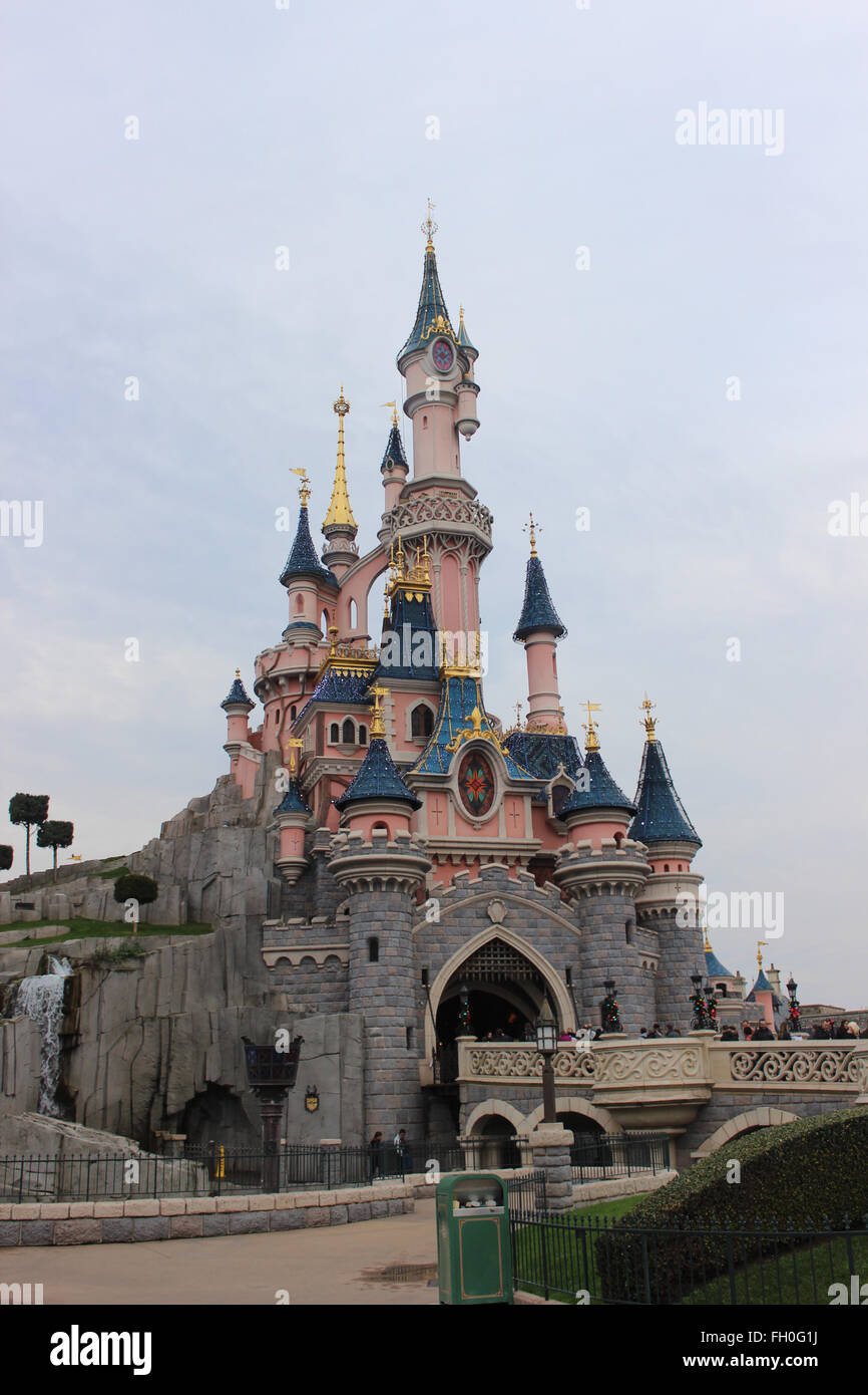 Disneyland Paris Sleeping Beauty castle Stock Photo