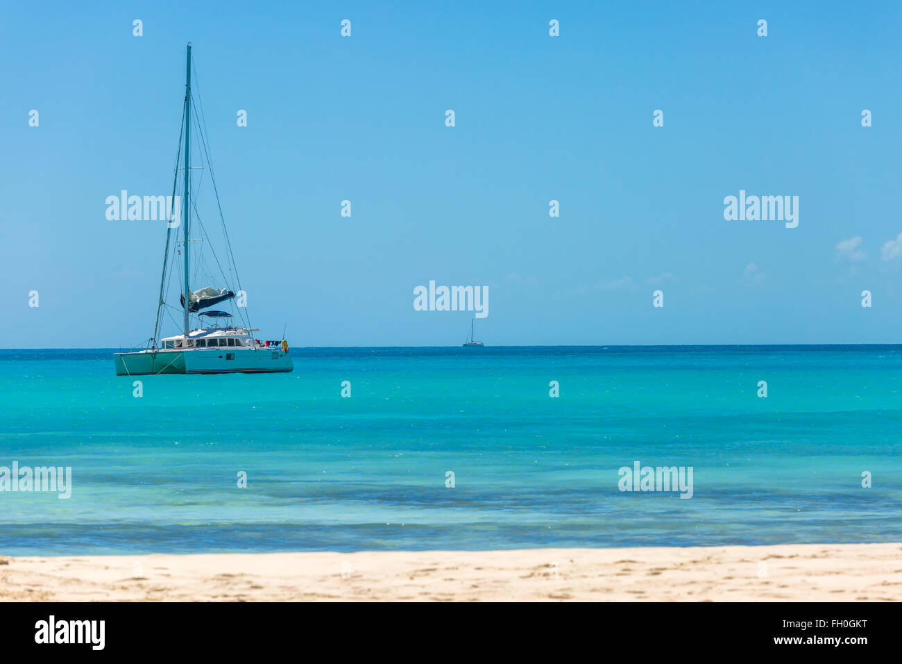 Catamaran at the beach Stock Photo