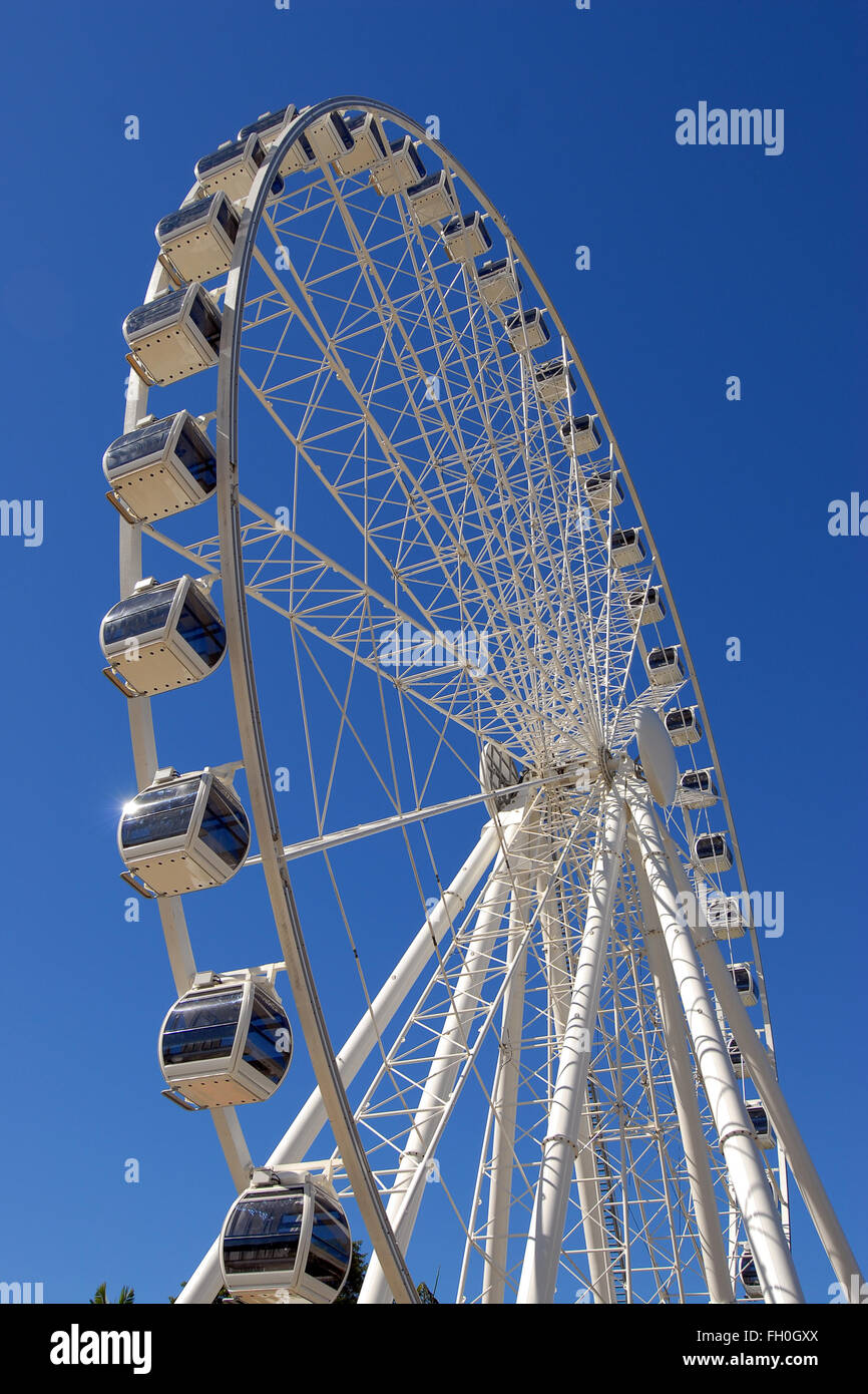 Giant white ferris wheel at Southbank Parkland Stock Photo