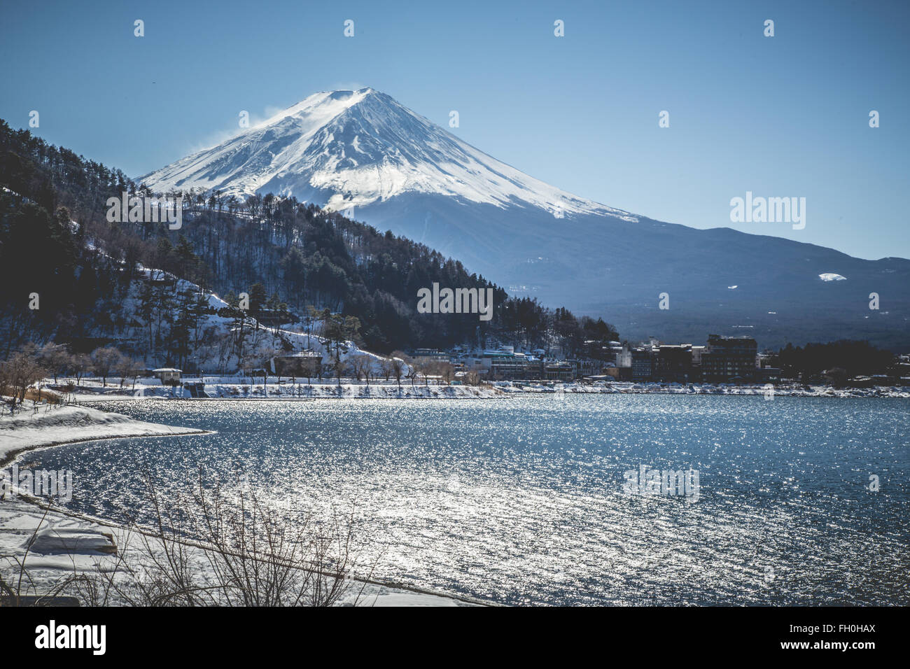 MT. FUJI lake kawaguchiko Stock Photo