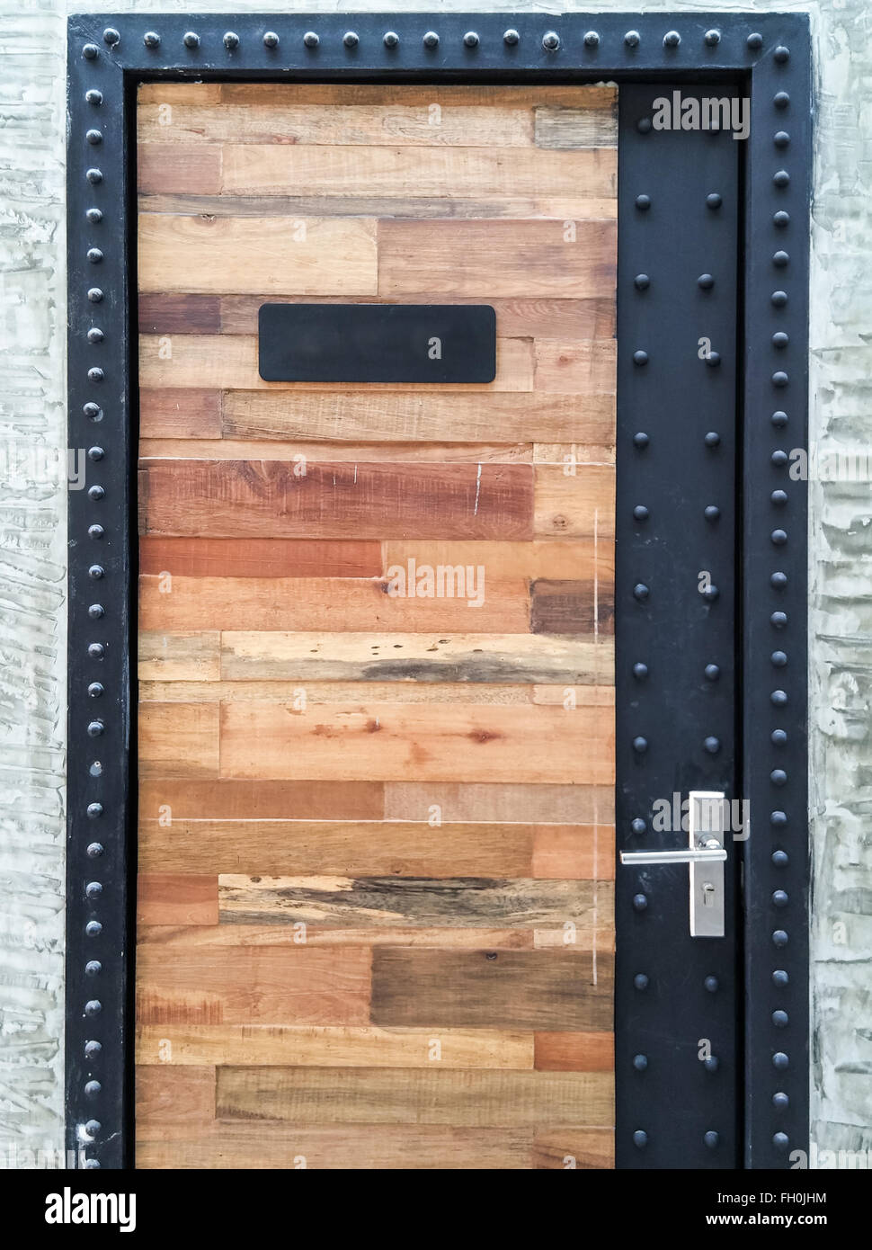 Wood doors with metal frames