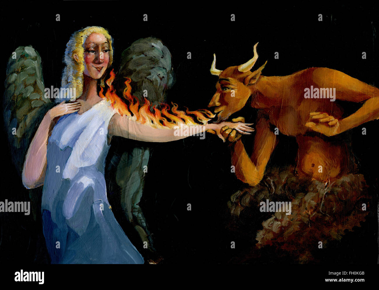 a fiery hell of an angel kisses Stock Photo