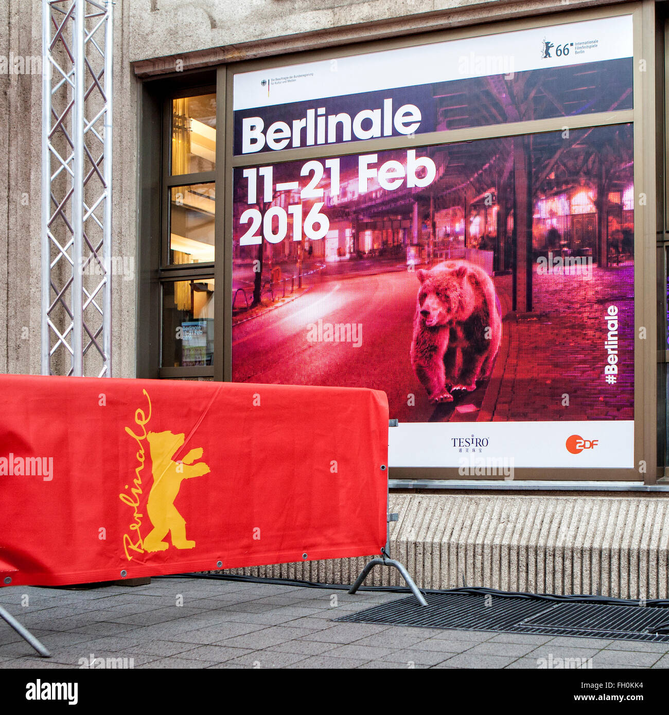 2016 Berlinale, Berlin Film festival poster and bear logo at the