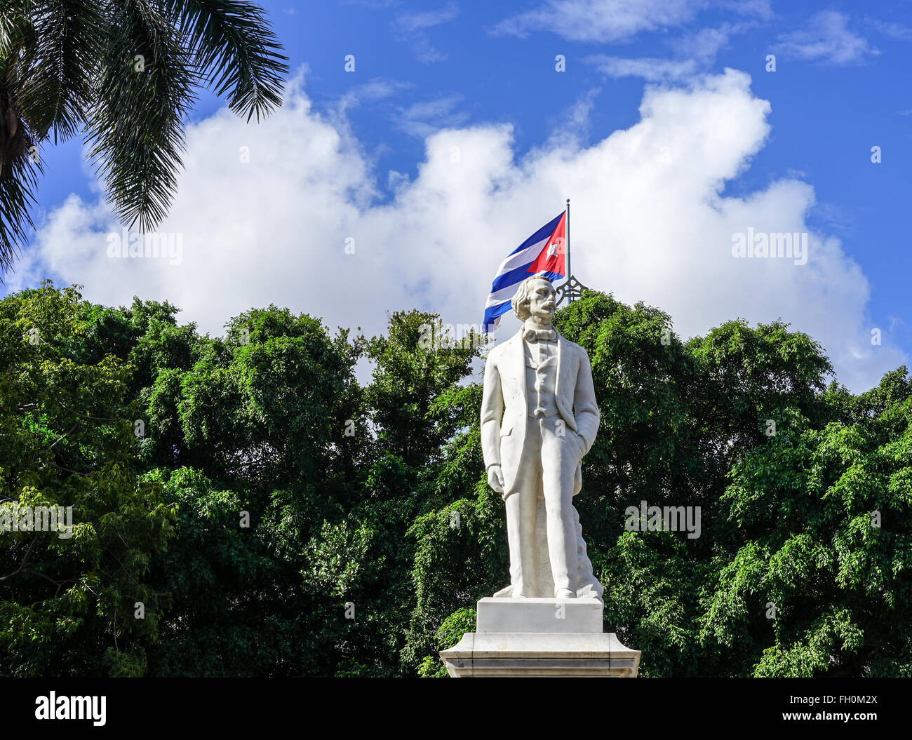 Statue of the great national hero Jose Julian Marti Perez, he was a ...