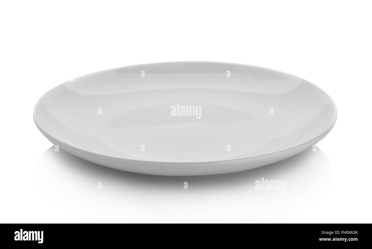 empty plate isolated on white background Stock Photo Alamy
