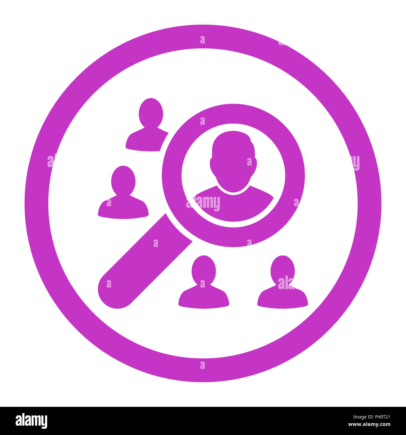 Marketing flat violet color rounded vector icon Stock Photo - Alamy