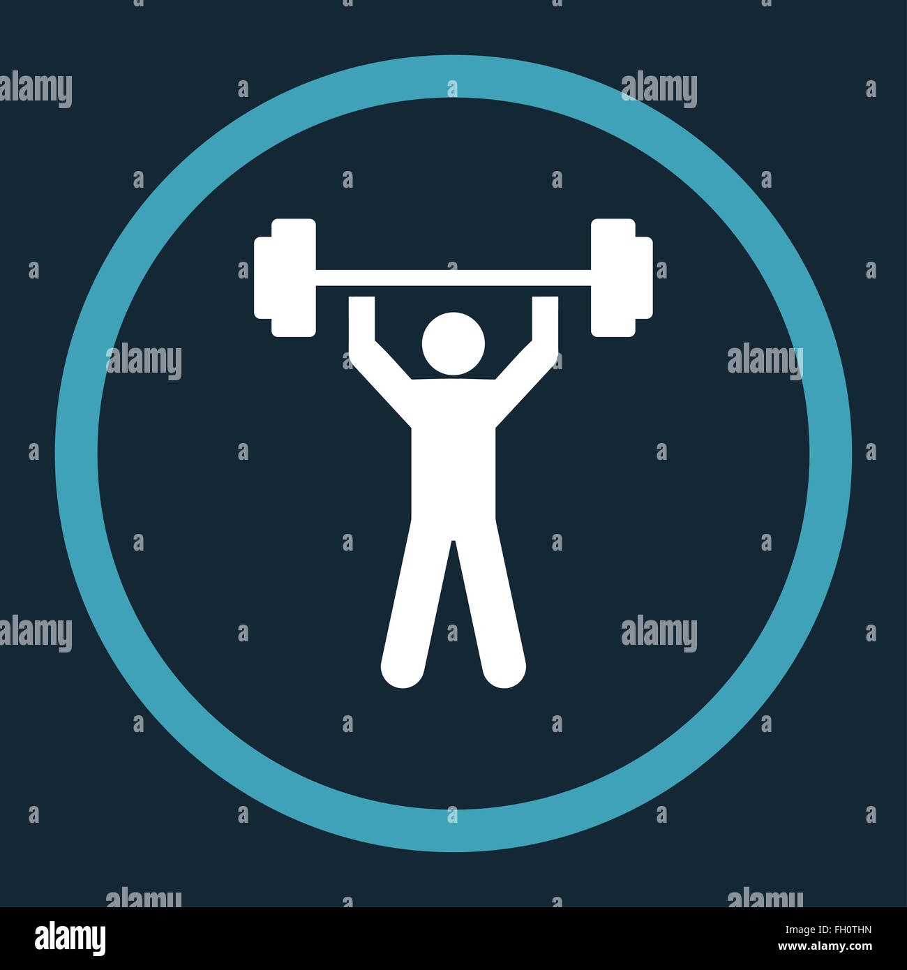 Power lifting icon Stock Photo - Alamy