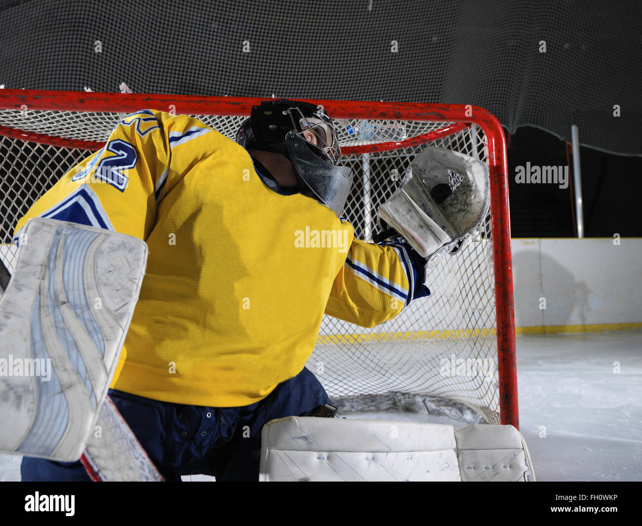 ice hockey goalkeeper Stock Photo Alamy
