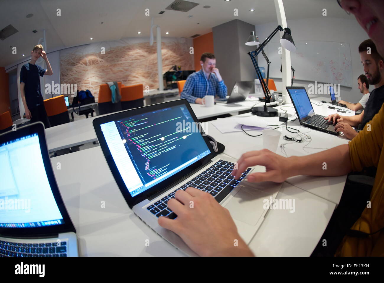 startup business people group at office Stock Photo - Alamy