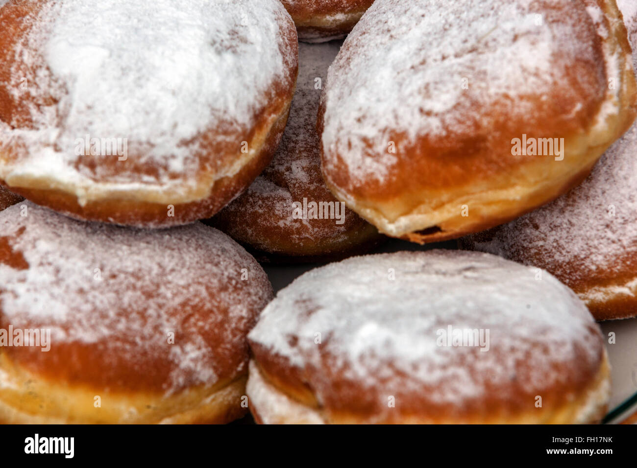 Czech homemade sweet jam doughnuts Stock Photo