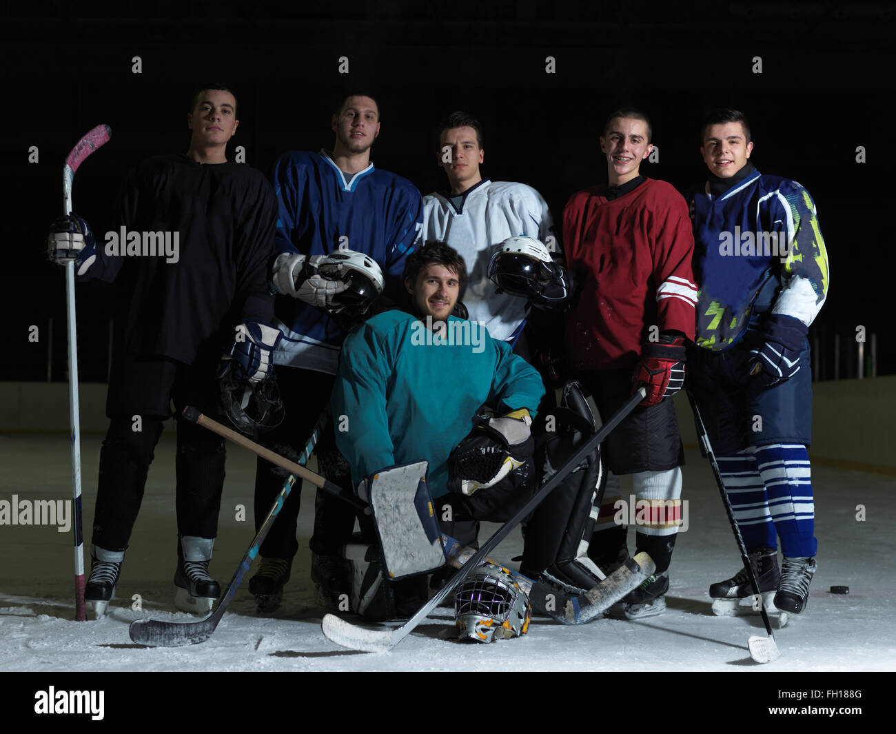 ice hockey players team Stock Photo Alamy