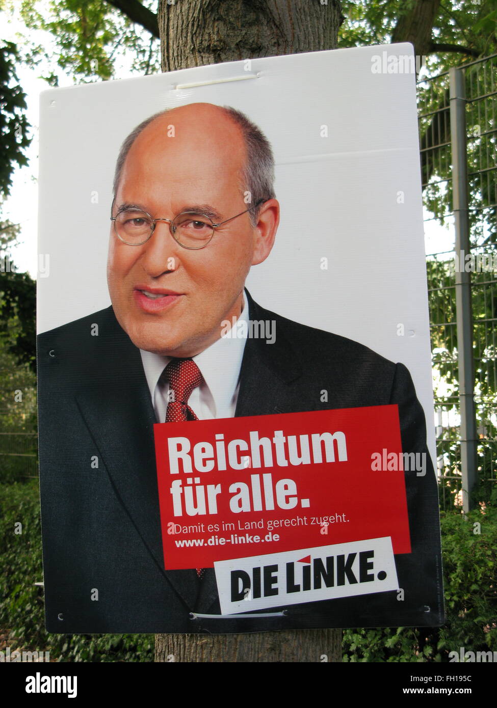 election poster with Gregor Gysi, Die Linke Stock Photo