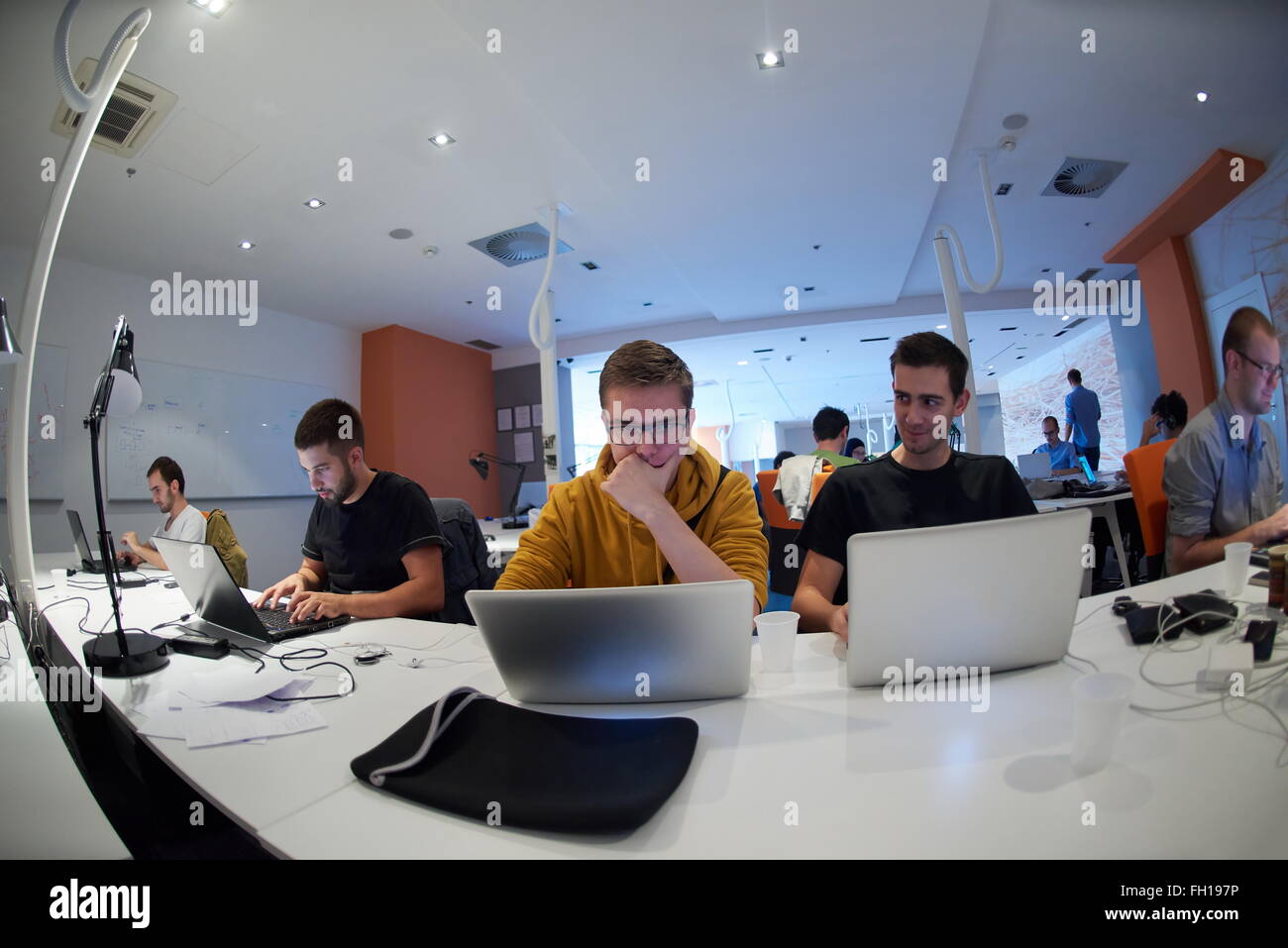 startup business people group at office Stock Photo - Alamy