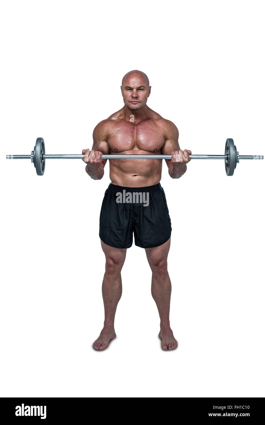 Full length portrait of man lifting crossfit Stock Photo