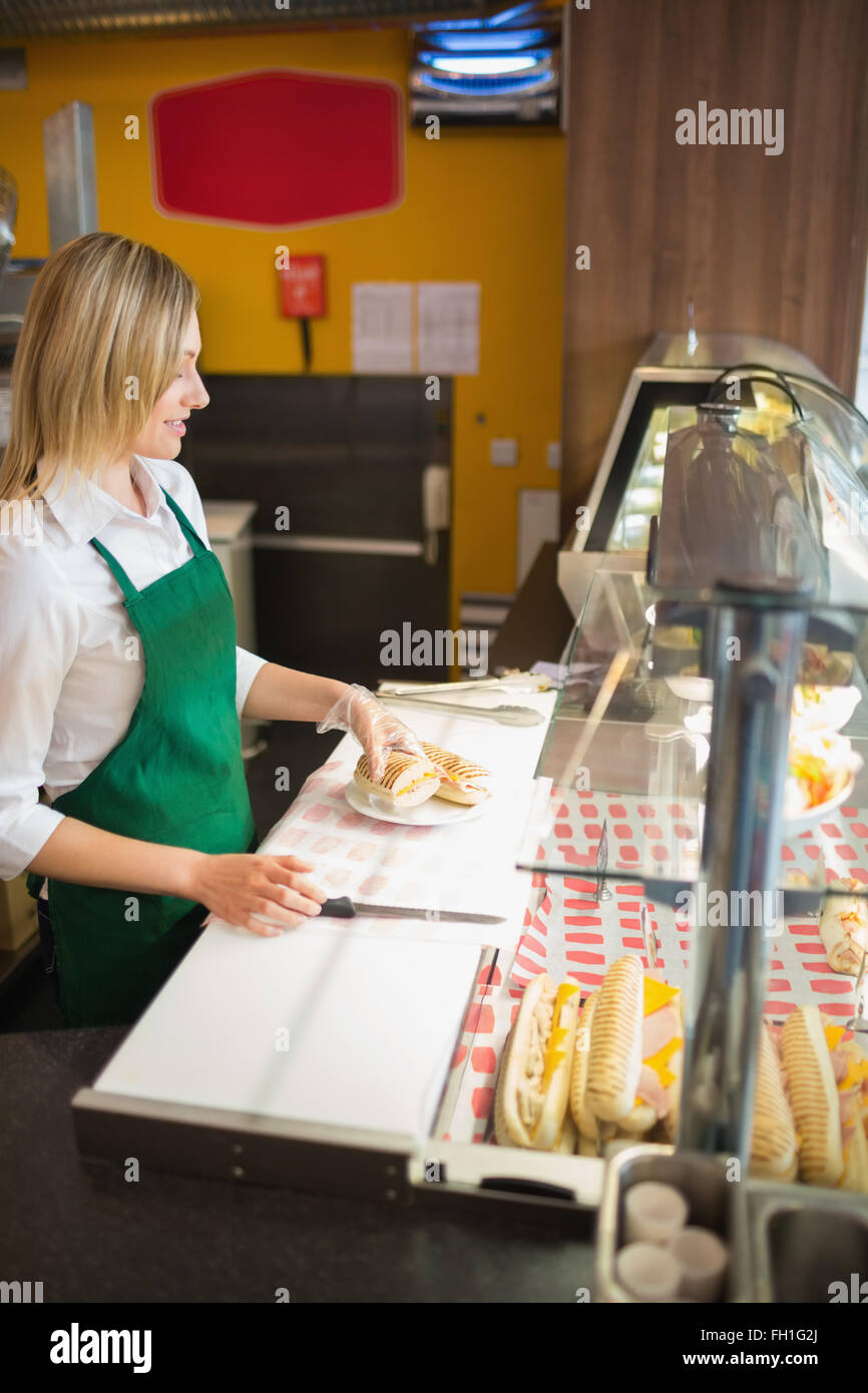 Female Shop Owner At Display Cabinet Stock Photo 96535562 Alamy