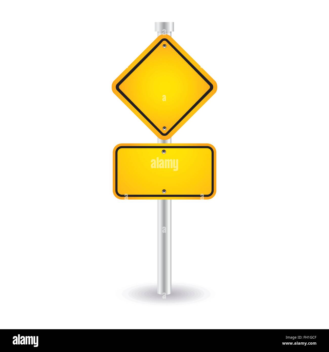 yellow road sign with shadow Stock Vector Image & Art Alamy