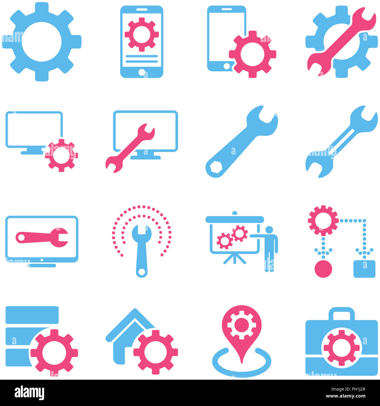 Options and service tools icon set Stock Photo - Alamy