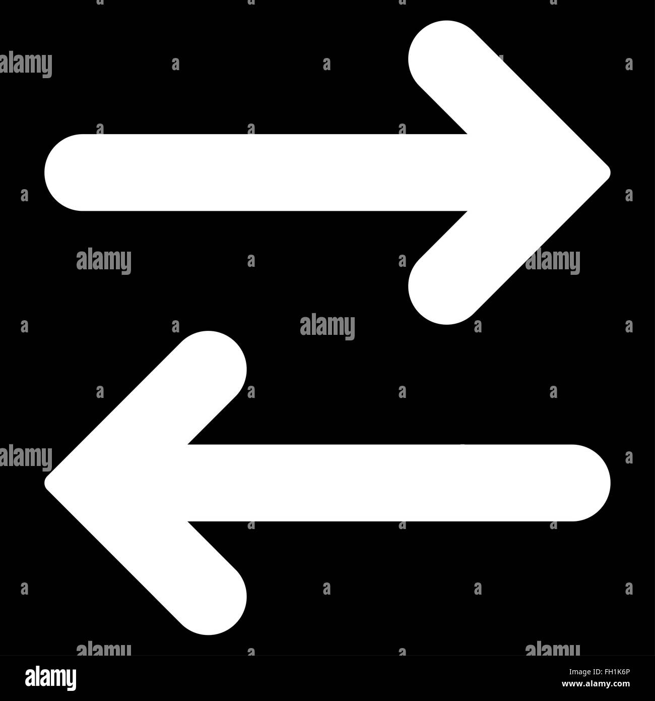 Flip Horizontal flat white color icon Stock Photo - Alamy
