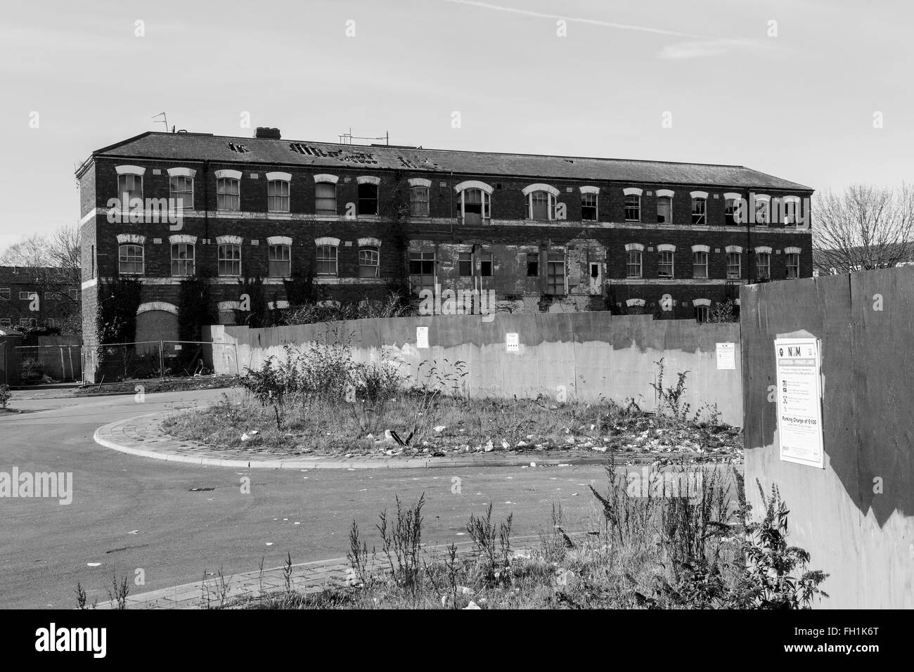 The Derelict Victorian St Edmund's Hospital, Wellingborough Road, Northampton. Stock Photo