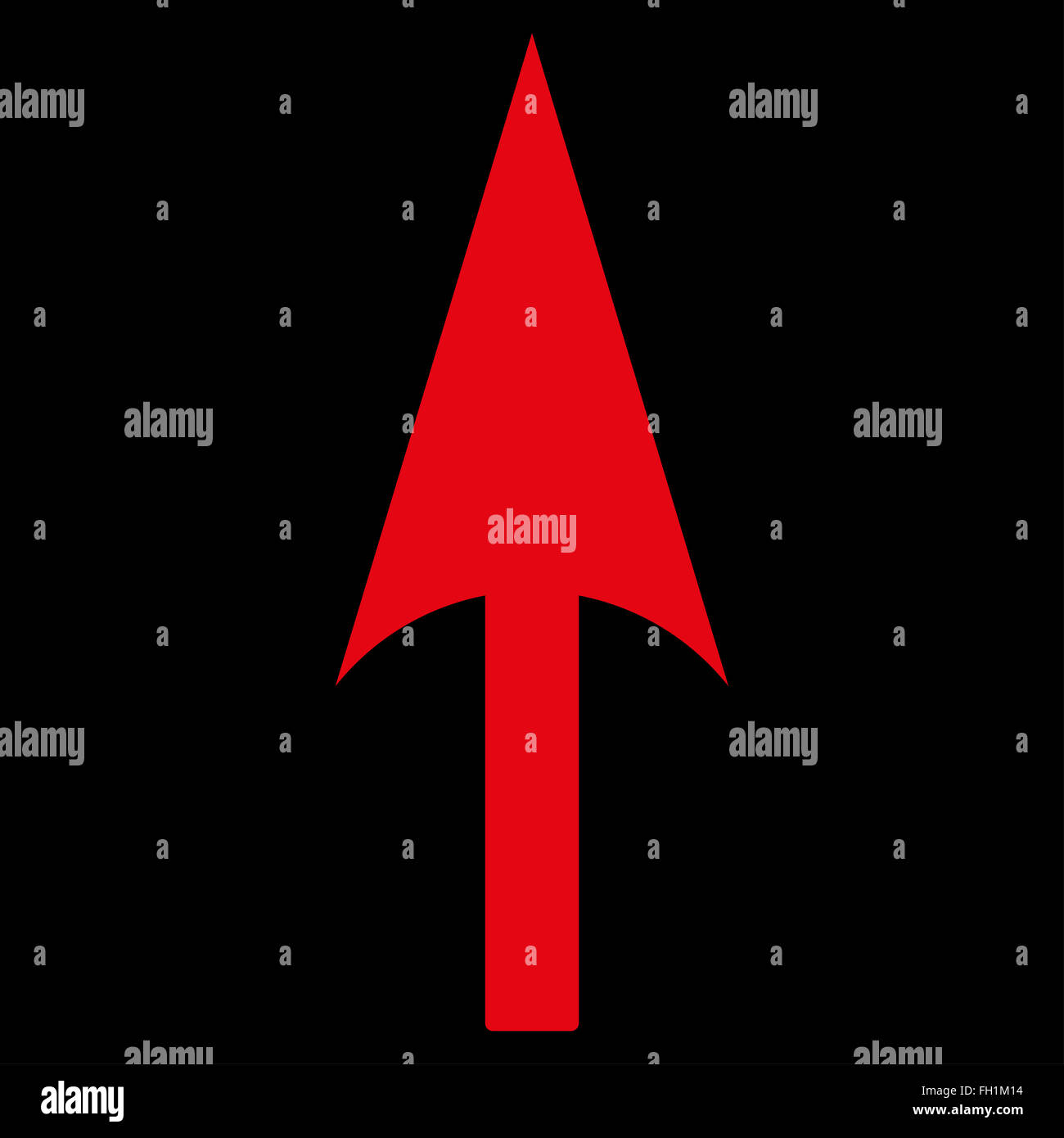 Arrow Axis Y flat red color icon Stock Photo - Alamy