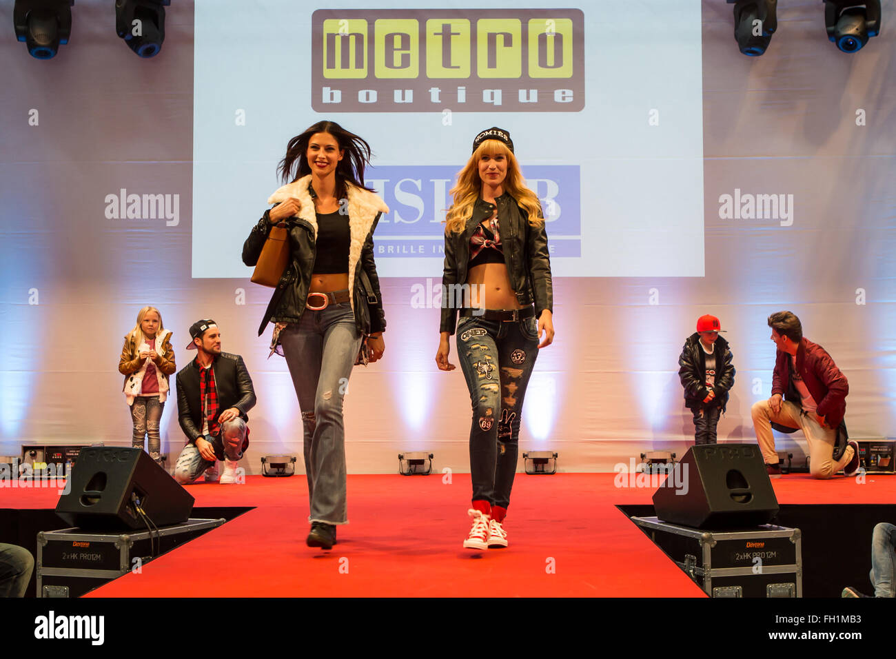 Fashion Show in Pilatusmarkt in Kriens, Lucerne, S Stock Photo